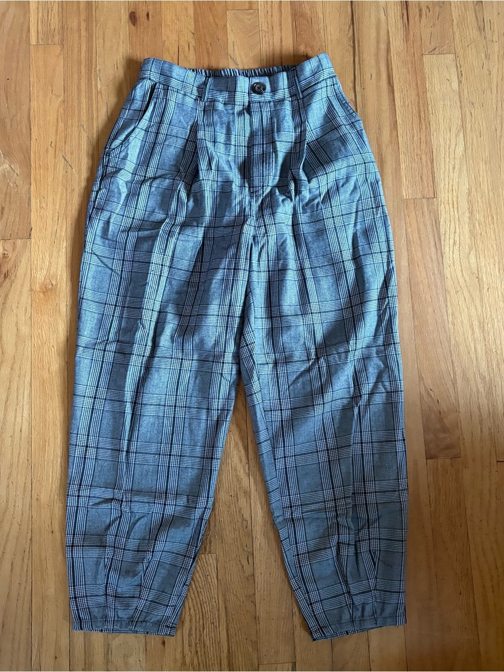 wild fable Gray Plaid Cropped Tapered Pants